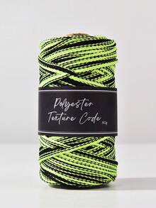 1pc 5mmTwo-Tone Polyester Texture Code Braided Cord, Durable Macrame Rope For DIY Plant Hangers, Bags & Bohemian Decor - Multicolor - View 17