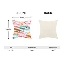 Hot Pink Polka Dot Pillow Covers 18x18 Inch Set Of 2 Orange Teal Outdoor Decor Throw Pillows For Couch Modern Boho Watercolor Aesthetic Decorative Cushion Cases For Home Sofa Bed Decorations - 粉橙藍綠色波點圖案 18吋x18吋(2個裝) - 查看 6