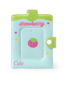 1pc INS Heart Strawberry Photo Card Holder, Minimalist Sticker Photo Album, Includes 32 Transparent Inner Pages, 1-Slot Mini Photo Album, K-Pop Photo Card Loose-Leaf Storage Book, DIY Heart Hollow Cover, Suitable For 3-3.5 Inch Photos, Idol Photo Card Storage And Display, Suitable For Fan Activities, Card Holder Christmas Gift - Pocket Size - View 9