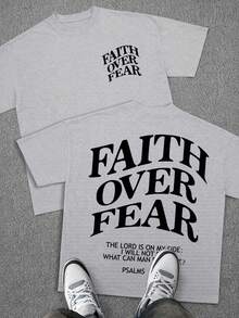 Men's Short-Sleeved Graphic T-Shirt, Urban Design, 100% Cotton, Unisex, Gift Idea For Him Or Her, Comfortable Casual Top. - 淺灰色 - 查看 1
