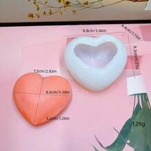 1pc DIY 3D Heart-Shaped Valentine's Day Car Aromatherapy Candle Atmosphere Decor Ornament Silicone Mold - White - View 13