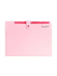 Accordion File Organizer, Letter Size Expandable Folder With Labels, 5 Pocket Folder For Documents, Portable Paper Bill Receipt Organizer Suitable For Home, School And Office Supplies, A4 Size, Pink - A - View 4