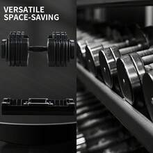 AYAYM Adjustable Dumbbells Set Singel, Pair, Muscle Building, Strength Training, Adjustable Weights For Home Gym, Space Saving 15 In 1, Locking Mechanism 25KG - Black - View 7
