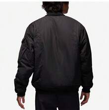 Nike JORDAN Men's Stand Collar Warm Casual Baseball Padded Coat FB7317-010 - Black - View 5