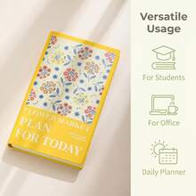 New Floral Blank Notebook, Portable Daily Planner, Fresh Pocket Notebook, Suitable For Office, Home, School, Office Assistant, Back To School Essential. School Supplies - A6 - View 6