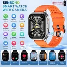 SENBONO 2026 New Smartwatch With Camera, Camera, Dynamic Dial, Wireless Calling, Music Player, Weather, Heart Rate/Sleep Monitoring, Calculator, Pedometer, Information Reminder, High-Quality, Durable Battery, Suitable For Both Men And Women - View 1