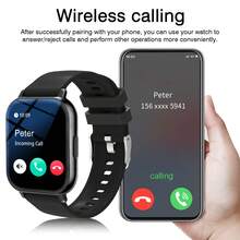 Reloj inteligente deportivo con pantalla LED de color curva de alta definición, pantalla táctil laminada completa multilingüe, reproductor de música, función de teléfono, notificación de mensajes - Multicolor - Ver 2