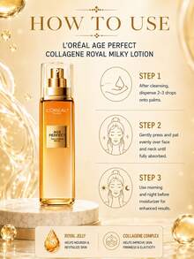 L’Oreal Paris 巴黎萊雅 Age Perfect 金萃膠原蛋白乳液 50/110ml，緊緻保濕、深層補水、奢華鎖水，讓肌膚彈潤緊實，適合日常保濕護理 - COLLAGENE MILKY LOTION - 查看 11