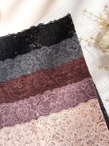5pcs/Pack Sexy Lace Transparent Women's High Waist Triangle Panties - Multicolor - View 9