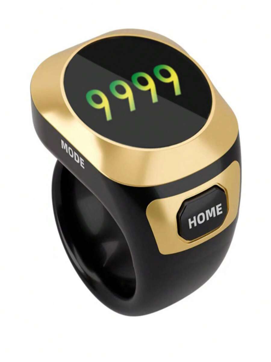 New Touch Counter, Luminous Visible Hand-Press Ring-Shaped Rechargeable Smart Digital Display Electronic Tally Counter, Manual Counting Suitable For Knitting Counting, Prayer Counting TASBIH, Game Counting, Sports Counting, Other Counting, Etc. - Multicolor - View 1
