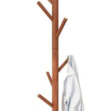 Perchero de madera, adecuado para uso doméstico, se puede regalar a la familia - Café integral - Ver 5