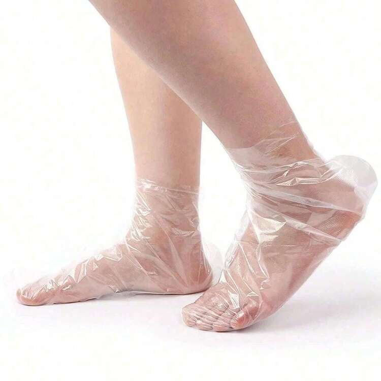 100/300/500pcs Transparent Disposable Foot Bags Detox SPA Foot Covers PE Plastic Foot Masks Prevent Cracked Feet Foot Care Manicure Tool Storage Bags - Transparent - View 8