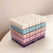 Caja de almacenamiento de mini macaron de color para arte de uñas con divisores extraíbles, organizador de suministros de arte de uñas - Multicolor - Ver 4
