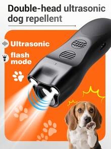 Repelente de Perros Ultrasónico Portátil con Luz LED Intermitente, Recargable, Entrenamiento y Disuasión de Perros Agresivos, Adecuado para Todas las Razas, Repelente de Perros Ultrasónico de Doble Cabezal con Modo Intermitente de Alta Frecuencia, Operación de Una Sola Tecla, Recargable por USB, Dispositivo Compacto de Control de Ladridos, Adecuado para al Aire Libre y Entrenamiento de Perros - Multicolor - Ver 2