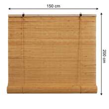 EASY SPEED Estor Enrollable de Bambú Natural - Persiana de Madera para Ventana, Cortina de Privacidad Estilo Japonés con Cuerda para Salón, Dormitorio y Balcón - Bambú enrrollable - Ver 8
