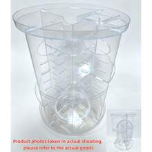 360 Degree Rotating Desktop Storage Rack Acrylic Box Vanity Lipstick Skincare Storage Box Cosmetic Display Rack, Suitable For Vacation Beach, Bathroom, Bedroom And Other Occasions, Large Capacity - Multicolor - View 10