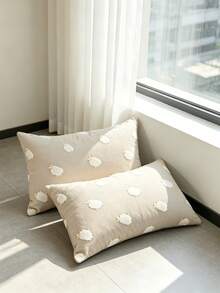 1 pieza/2 piezas Funda de cojín decorativo con borlas de oveja linda, mezcla de lino verde oscuro con bordado de animales, estilo granja para sofá, dormitorio y decoración del hogar, sin relleno de cojín - Verde - Ver 11