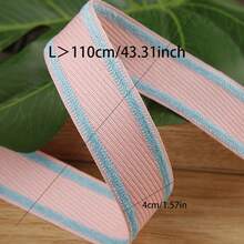 Double-Sided Color Block Diagonal Twill Ribbon DIY Bow Hair Accessories Material Clothing Shoes Hat Gift Box Decoration Double-Sided Striped Woven Tape - Multicolor - View 4