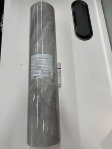 1卷（23.62英寸 x 118.11英寸）自粘乙烯基大理石纹理壁纸，3D浮雕效果 - 可撕贴可移除瓷砖贴纸，适用于墙壁、地板、天花板 - 逼真的白色和金色纹理设计，适用于客厅、厨房防溅板、浴室装饰、墙面装饰、天花板装饰、现代装饰，外观奢华，易于安装 - Yundola Grey H - 查看 8