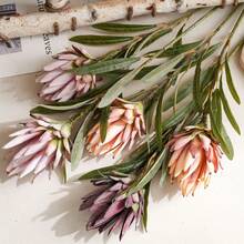1pc 26" Artificial King Protea Flower, Suitable For Autumn And Thanksgiving Decor, Bohemian Wedding Centerpiece, Halloween Party And Rustic Home Decor, Realistic Artificial Flower/Lifelike Tropical Flower - Multicolor - View 5