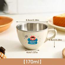 304 Stainless Steel Water Cup With Handle, Cute Cartoon Pattern Double Wall Milk Coffee Cup Mug, Detachable Insulated Anti Scalding Drinking Cup Suitable For Students And Adults To Use In School, Office, Outdoor Camping, Picnic - Multicolor - View 21