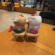 1個 Sanrio Hello Kitty 夏威夷黑白美人魚貓絨毛包掛飾，可愛 KT 吊飾車用配件，節日禮物 - 彩色 - 查看 4