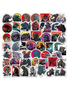 TOHO 50PCS Officially Licensed Classic Monster Movie Waterproof Stickers Vinyl Decals For Laptop Luggage Phone Bottle Skateboard Gift For Friends Family - A - View 1