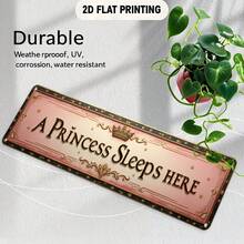 2D Flat Metal Sign, A Fun Wall-Mounted Metal Decor, Crown Text Star Border, Suitable For Bar, Living Room, Restaurant, Hotel, Room, Dining Room, Office, Garage - Multicolor - View 4