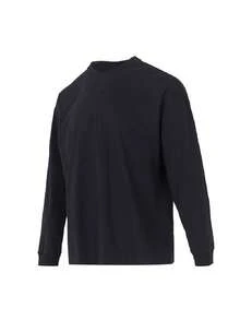 Adidas Unisex Men's And Women's ADI BB LS TEE Loose Minimalist Comfortable Breathable Casual Long Sleeve T-Shirt For Commuting, Running, Travel And Sports JX5580, Recommend Sizing Down 2 Sizes - Black - View 1