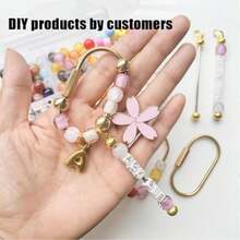 365PC Beads Carabiner Bead Kit Set Ring Key Chain Bar Material For DIY Beaded Bag Charm Keychain Jewelry Making - 365pc - View 2