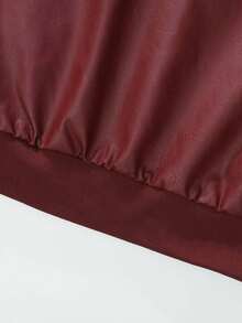 American Style Men's Jacket, Versatile Motorcycle Outerwear For Autumn/Winter - Burgundy - View 5