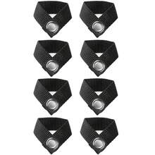 8Pcs Camping Tarp Poles Holder Fixing Anchor With Metal Hole Tent Poles Feet Clasp Fastener For Awning Canopy Rainfly Tarp Hammock Rain Fly Sun Shade Shelter Tent Stakes Ground Tent Pegs - Black - View 10