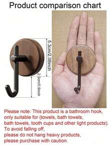1PC/2PCS/3PCS Door Hanging Hooks With Adhesive, No Drilling Required To Hang Clothes, Adhesive Hooks, Towel Rack, Bedroom Wall Decor, Clothes Hanger, Hooks, Wall Hanging Key Rack, Key Hooks, Adhesive Hooks, Kitchen Accessories, Bathroom Hooks - View 11