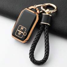 Ốp chìa khóa điều khiển ô tô TPU thời trang, bao đựng chìa khóa thông minh chống rơi 2 nút, phụ kiện cho Suzuki Ertiga Swift Wagon R - Suzuki C model - Xem 7