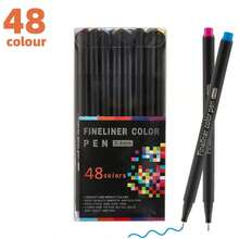 12/24/36/48/60 Colors 0.4mm Fine Tip Markers, Ultra-Fine Tip Fluorescent Pens Dynamic Drawing And Writing Set, Suitable For Students Back To School Essentials, Also Applicable For Office Use - A - View 15