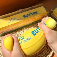 1pc Butter Stick Slow Rebound Squeeze Toy, Creative Anxiety Relief Sensory Soothing Stress Relief Toy, Suitable For All Ages, Relieves Anxiety And Reduces Sensory Stress, Perfect Gift Box Filler, Birthday Gift, Christmas Stocking Stuffer, Party Favor - Multicolor - View 3