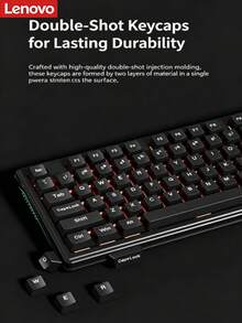 Lenovo M300 機械式有線鍵盤 人體工學 104 鍵設計，讓打字更輕鬆，遊戲鍵盤 有線 USB 辦公電腦筆電通用設備 薄膜鍵盤，更靈敏、速度更快 - 查看 7