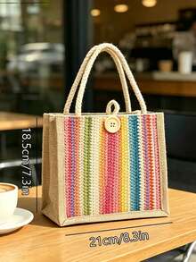 1/2 buah Tas Penyimpanan Motif Huruf Dachshund, Ringan dan Portabel, Cocok untuk Membawa Kosmetik dan Belanja Saat Bepergian - MultiWarna - View 11