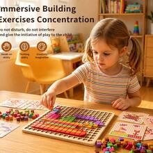 Children's DIY Pixel Puzzle - Colorful Wooden Building Game, Logic And Creativity Educational Toy, Suitable For 3+ Years Old - Multicolor - View 3