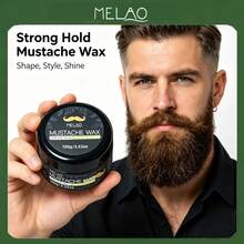 MELAO 強力定型鬍鬚蠟 100g/3.53oz，男士鬍鬚造型蠟，持久定型，塑造並馴服亂翹鬍鬚與面部毛髮 - 100克 - 查看 3
