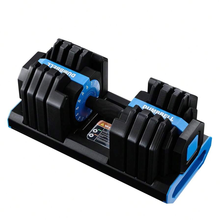 AYAYM Adjustable Dumbbells Set Singel, Pair, Muscle Building, Strength Training, Adjustable Weights For Home Gym, Space Saving 15 In 1, Locking Mechanism 25KG - Blue - View 1