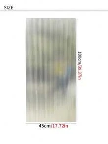 1 Roll Textured Decorative Glass Privacy Film, 100% UV Protection, Protects Home Privacy, Prevents Peeking, Suitable For Home, Office, Kitchen - White - View 4