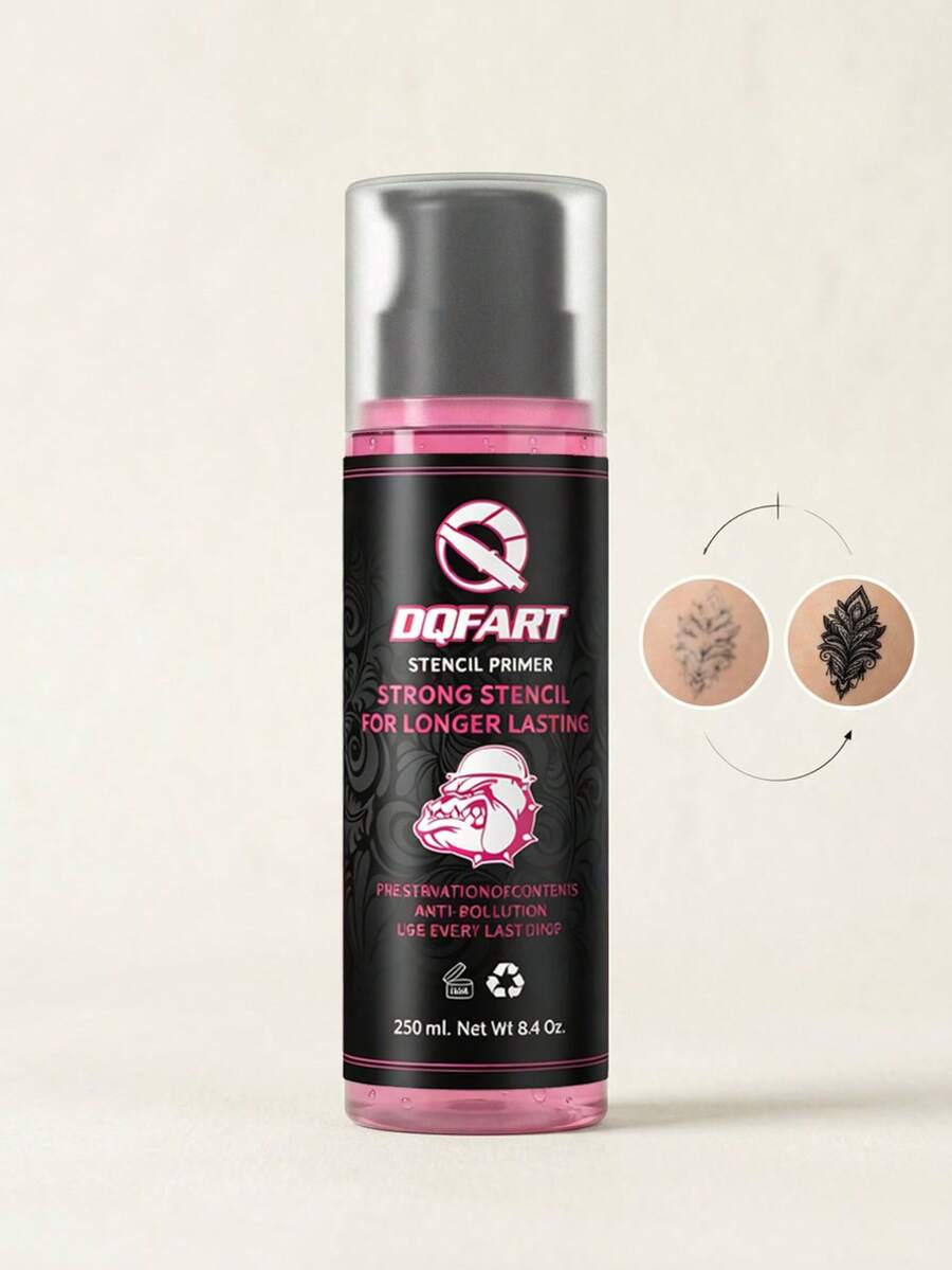DQFART - 紋身轉印凝膠,易於塗抹,持久不褪色,不暈染,快速乾燥,香味宜人,可重複使用 & 可移除,240ML 8.4oz 瓶裝 - 查看 1