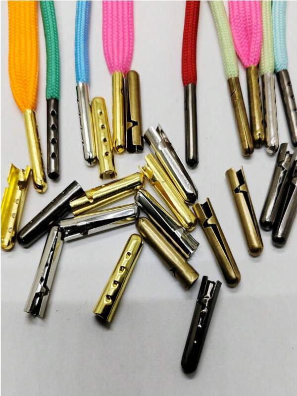 Embouts de corde en acier inoxydable pour ceinture de pantalon, vêtements, sacs, quincaillerie, lacets, vêtements décontractés, chapeaux, tête de balle ouverte en métal