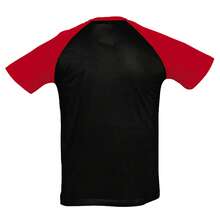 SOLS Mens Funky Contrast Short Sleeve T-Shirt - Black/Red - View 2