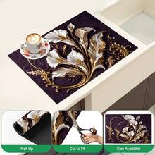 1pc Diatomaceous Earth Drying Mat, Non-Slip Heat-Resistant Absorbent Mat, Suitable For Kitchen Countertop, Coffee Machine, Tableware, Home Cafe Bar Party Decoration Placemat Gift - Multicolor - View 8