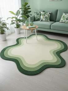 1pc Magical Forest Alien Cute Floor Mat, Large Carpet, Welcome Mat, Rug, Floor Mat, Outdoor Doormat, Kitchen Rug, Home Decor, Front Door Mat, Area Rug, Outdoor Mat, Home Decor, Area Rug, Garden Rug, Washable Rug - Green Gradient - View 3