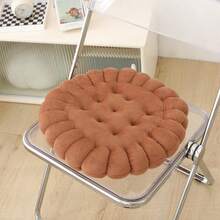1pc Cookie-Shaped Meditation Mat, Soft Comfortable Round Cookie Mat, Square Floor Mat, Suitable For Chair, Living Room, Balcony, Office, Sofa, Yoga - Round Seat Cushion - View 7