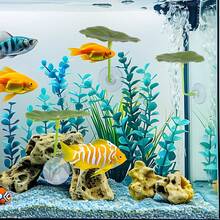 3件組鬥魚葉子吊床，柔軟水族裝飾塑料植物，實用休息處，鬥魚魚缸裝飾，鬥魚休息隱蔽葉子產卵蓮葉人造水生植物葉睡眠床，魚缸造景植物休息葉，適用於睡眠、休息、隱蔽、玩耍 - A - 查看 5