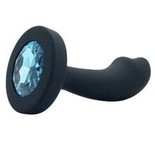 Black Silicone Anal Plug For Women, 3 Sizes, Cute Shark Shaped, Smooth Surface, Crystal Base, Butt Plug, Adult Sex Toy For Men And Women, Anal Training Plug, Anal Dildo, Adult Game Toy - Black - View 2